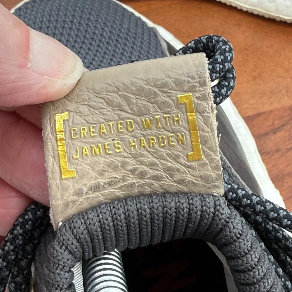 Adidas Harden Vol. 2 LS Grey/Black/Tan/White B28170 Knit Leather Men's Size 9